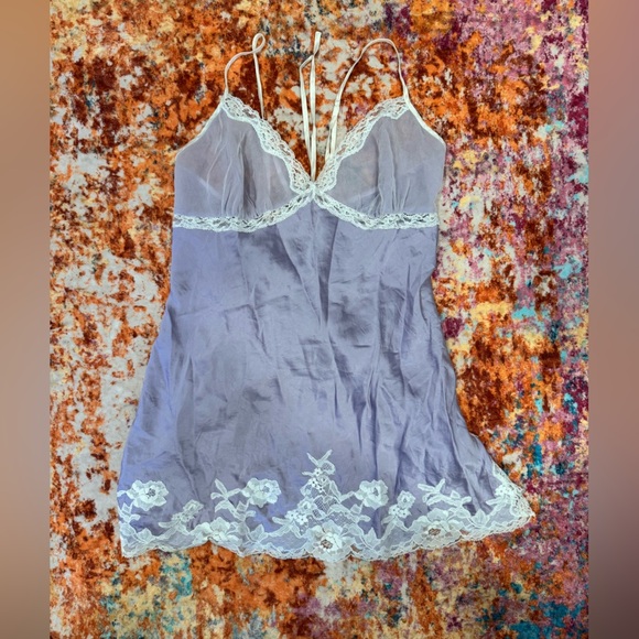 Victoria's Secret Other - Vintage Victoria’s Secret Lavender Silk & Lace Slip Chemise | Size Large